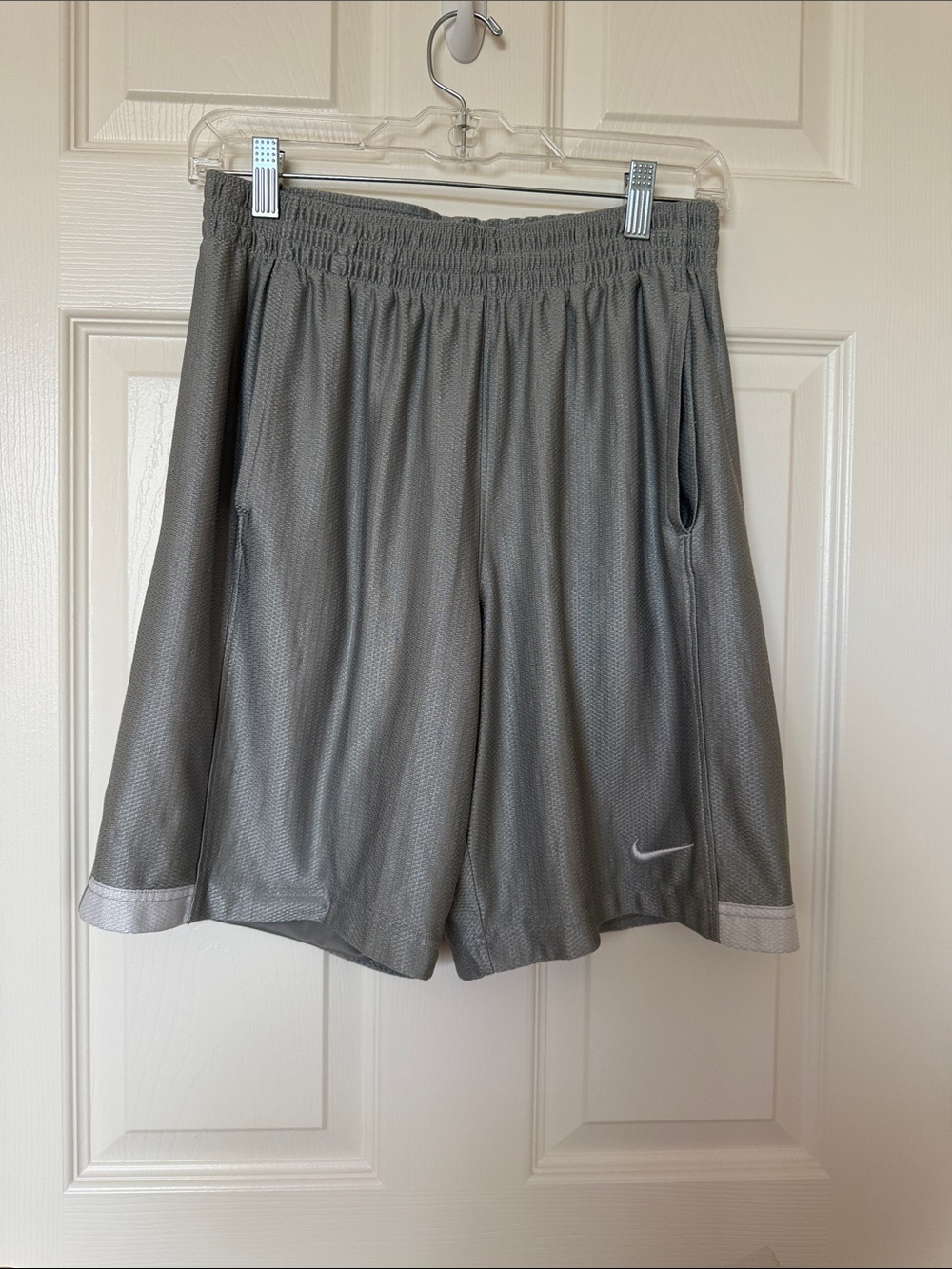 Nike Men’s Gray Athletic Mesh Workout Shorts